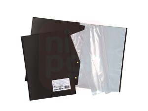 Pasta Catálogo C/20 Envelopes Finos - Preta