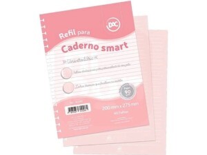 Refil de Folhas Rosas Caderno SMART DAC College – 18167RE