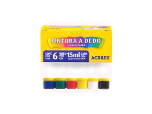 Pintura a Dedo C/6 - 30ml Acrilex